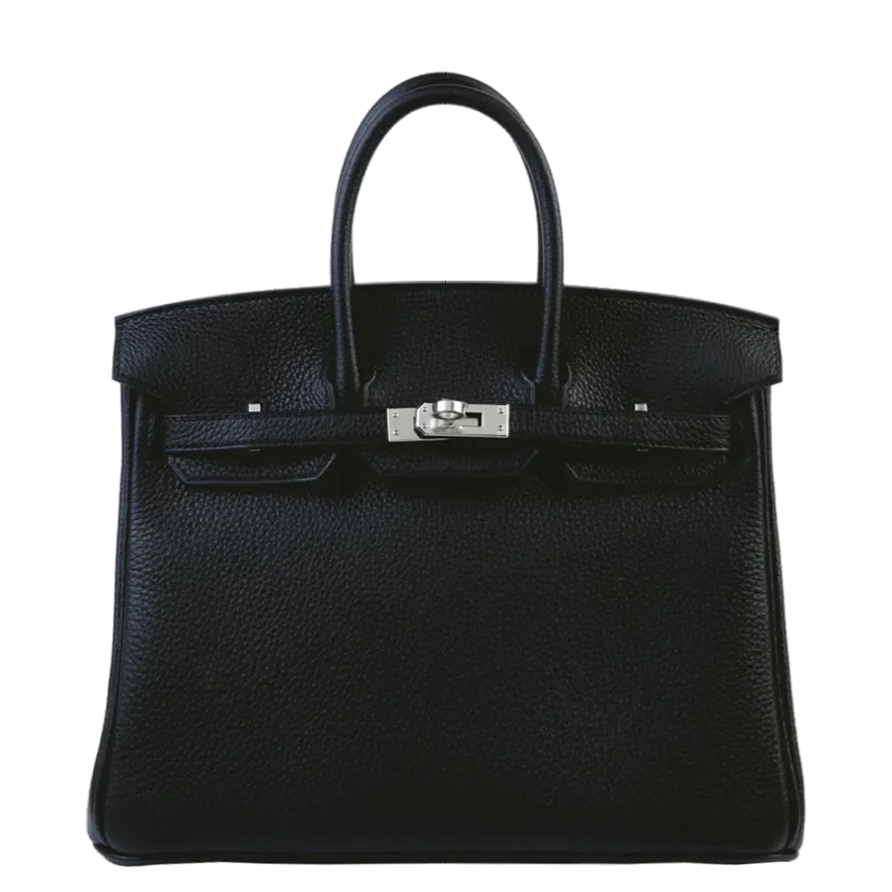 Birkin 25 Noir Togo Palladium Hardware Stamp K 2025
