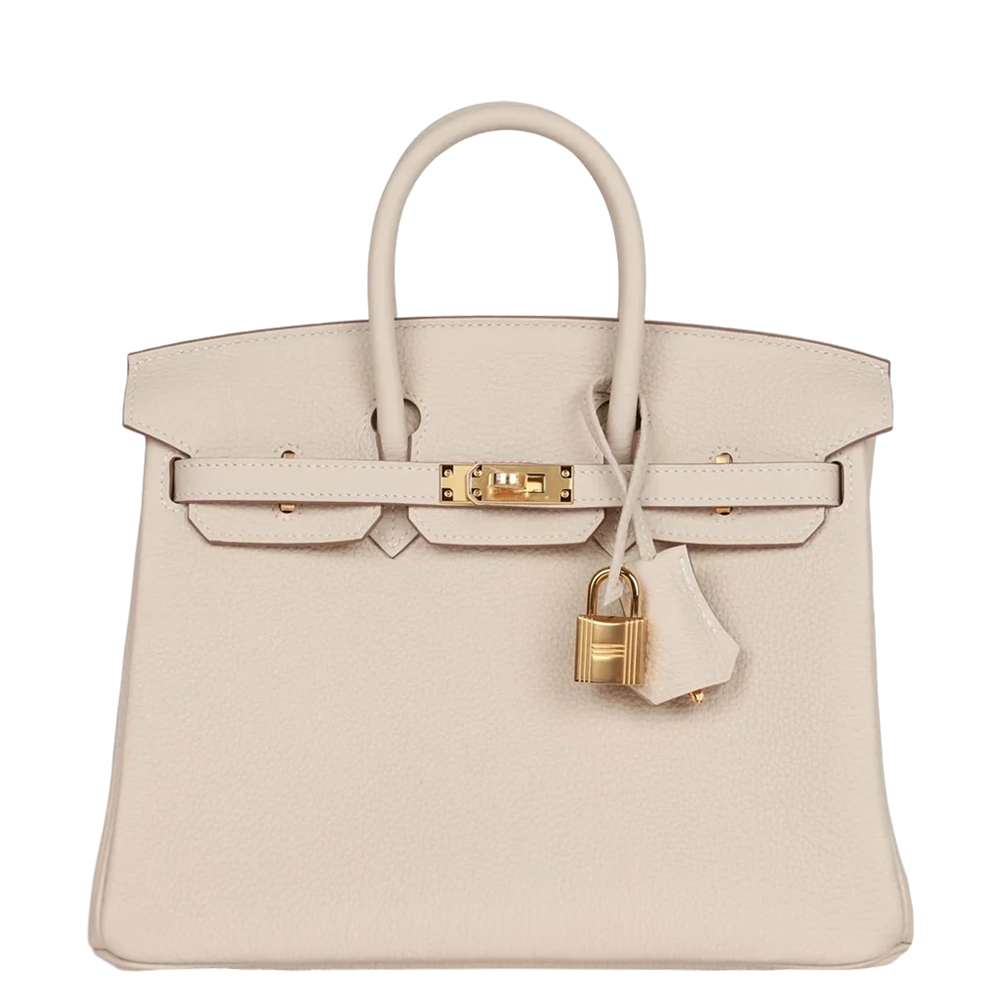 Birkin 25 Craie Togo Gold Hardware Stamp K 2025