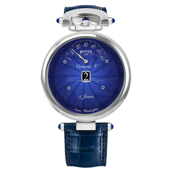 Amadeo Fleurier Virtuoso V White Gold Blue Guilloche Dial