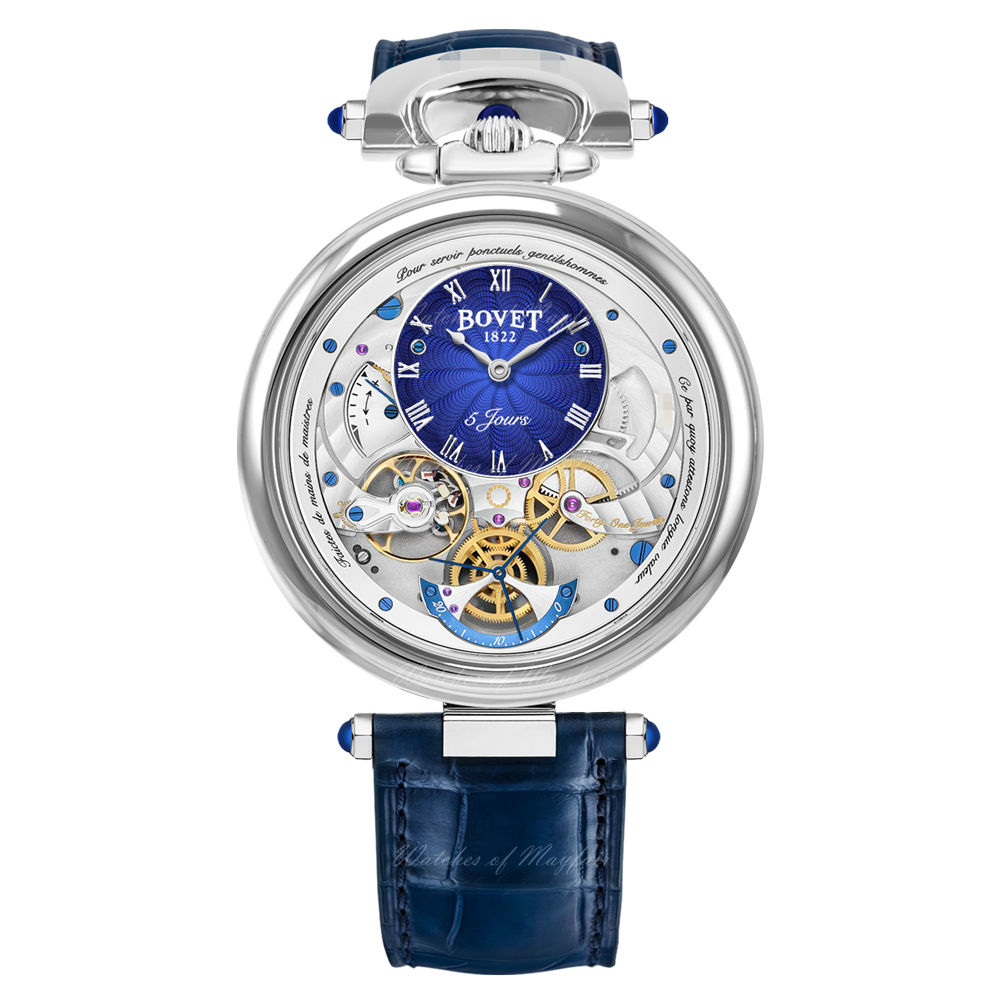 Amadeo Fleurier Virtuoso V White Gold Blue Guilloche Dial