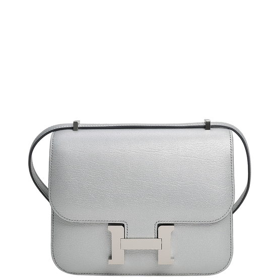 Constance 18 Mini Mirror Chèvre CHamkilight Argent Palladium Hardware Stamp K 2025