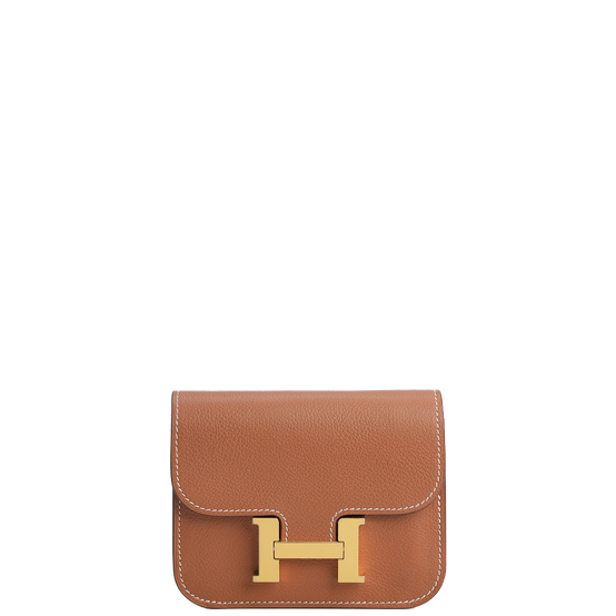 Constance Slim Wallet Marron