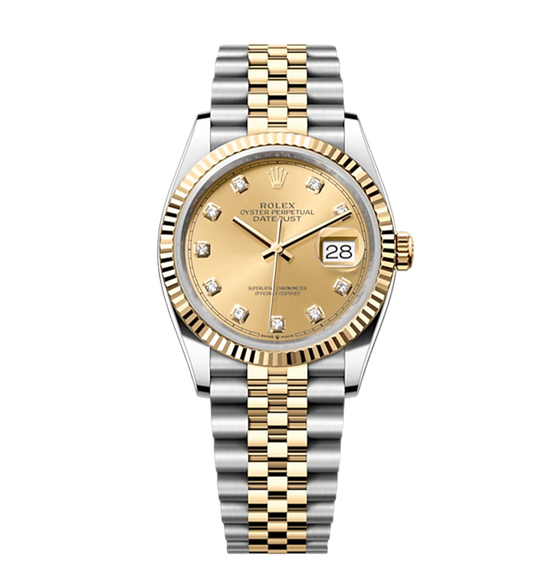 Datejust Yellow Gold Champagne Diamond Dial 36MM