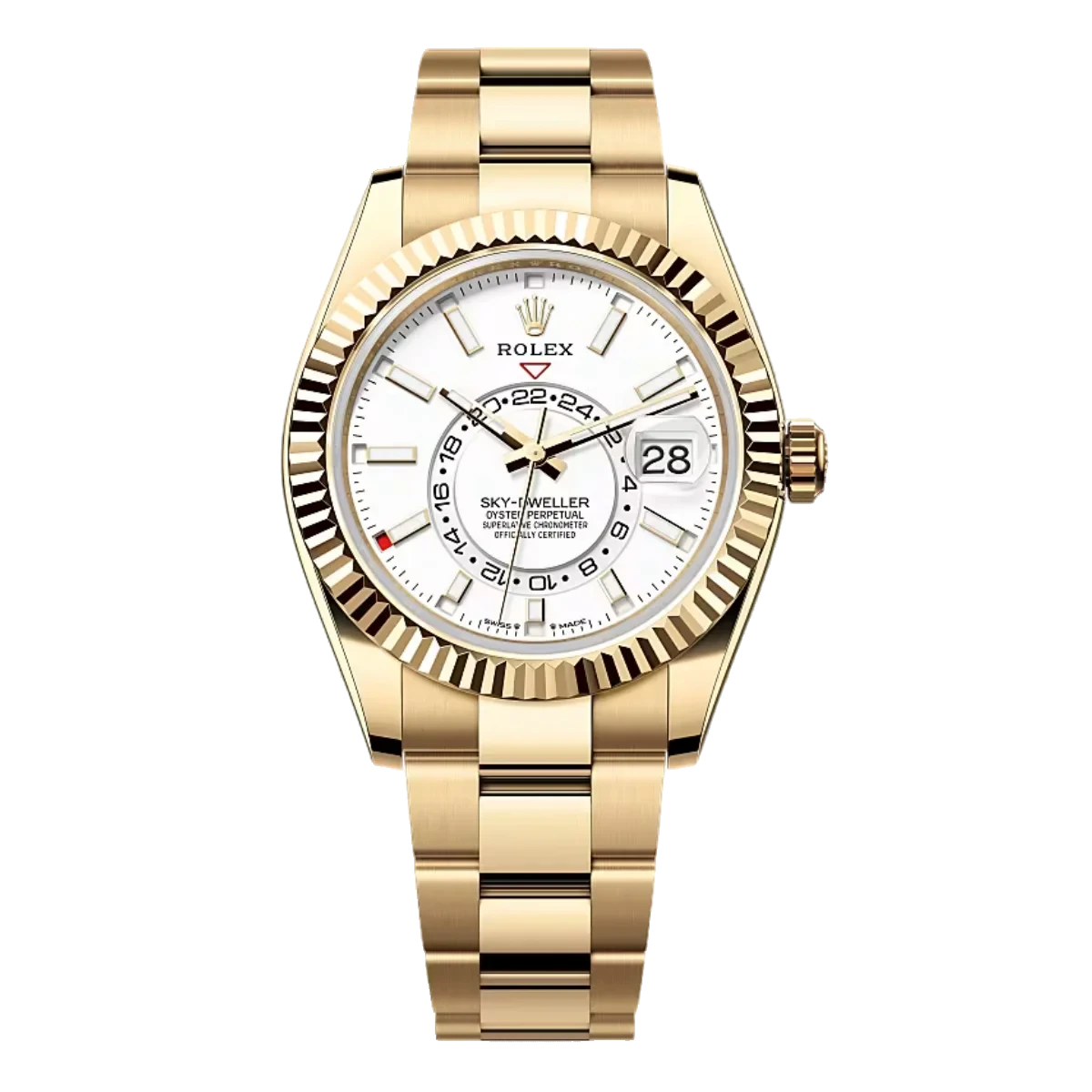 Oyster Perpetual Sky-Dweller Yellow Gold White Dial 42MM