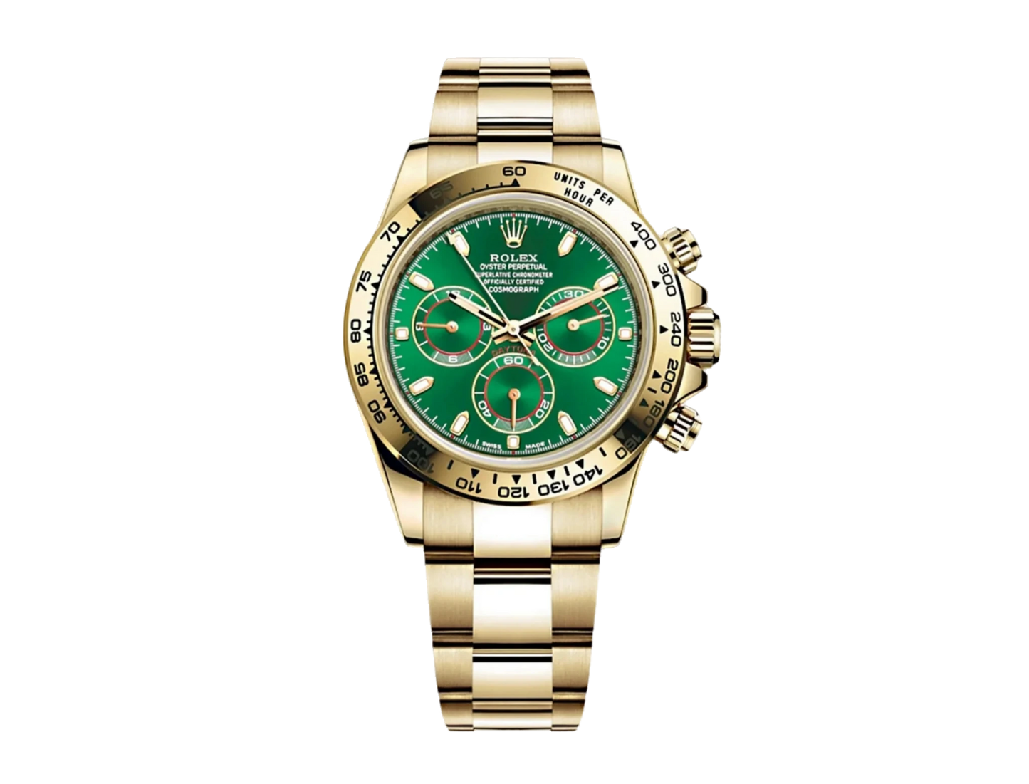 Cosmograph Daytona Yellow Gold Green Dial