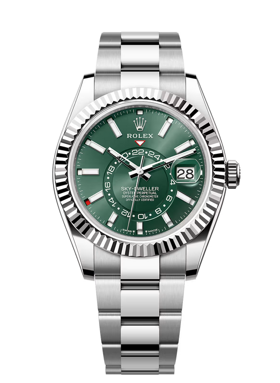 Sky-Dweller White Gold Oystersteel Mint Green Dial 42MM