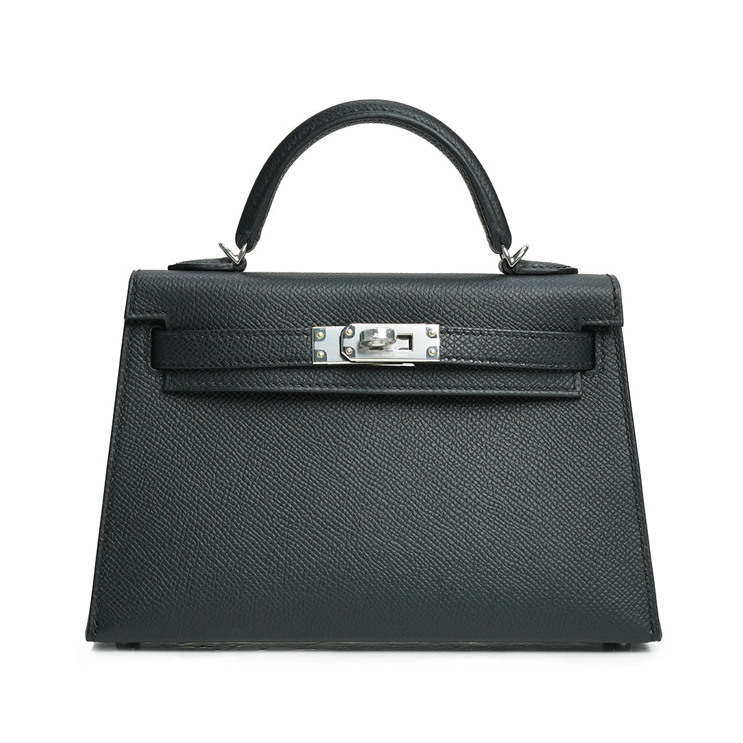 Mini Kelly Epsom Noir Palladium Hardware Stamp G 2026