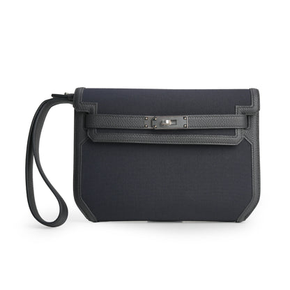 Kelly Depeches 25 Togo / Canvas Noir Palladium Hardware Stamp W 2024