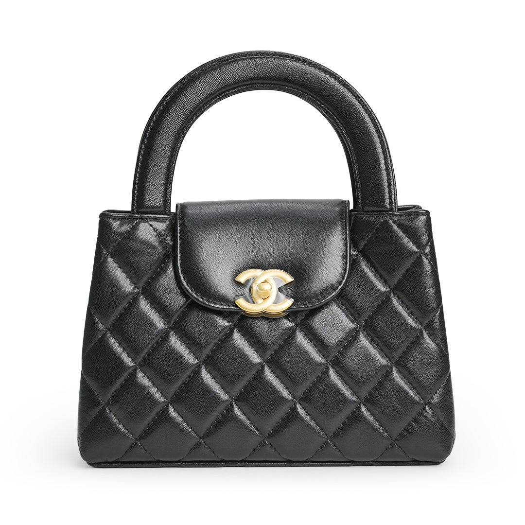 Mini Kelly Shopper Bag Black