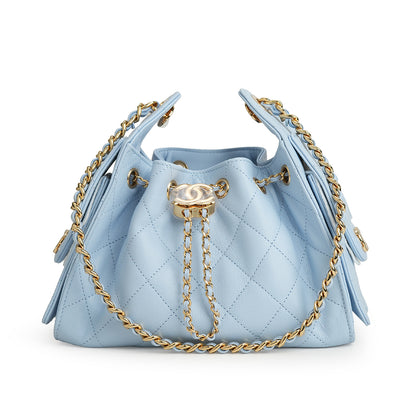 Chanel 25 Mini Caviar Leather Sky Blue