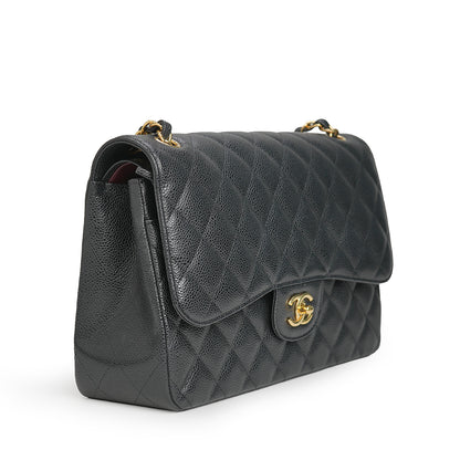 Double Flap Bag Jumbo Black