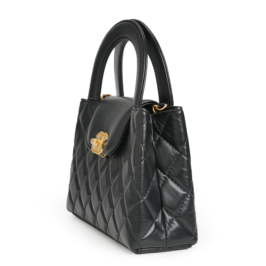 Mini Kelly Shopper Bag Black