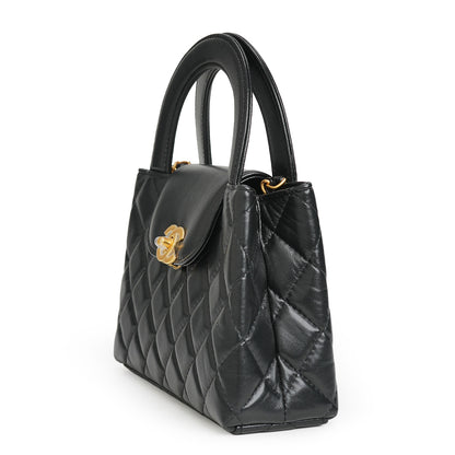 Mini Kelly Shopper Bag Black