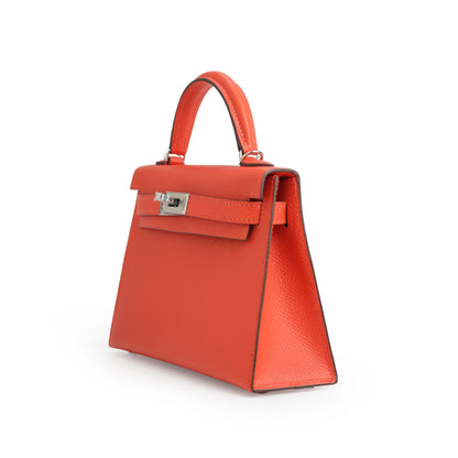 Mini Kelly Epsom Capucine Palladium Hardware Stamp K 2025