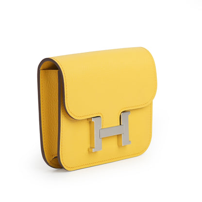 Constance Slim Bicolor Wallet Sun/Bleu Jean