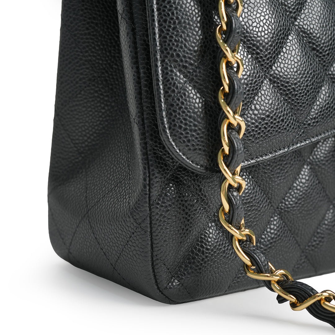 Double Flap Bag Jumbo Black