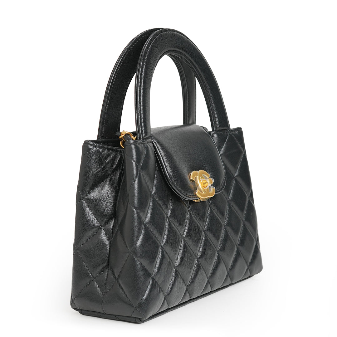 Mini Kelly Shopper Bag Black
