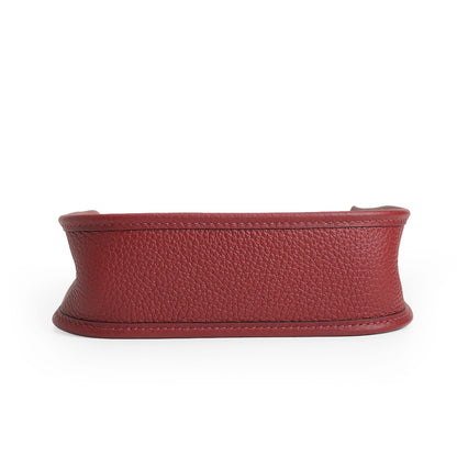 Mini Evelyn Rouge H Taurillon Clemence Palladium Hardware