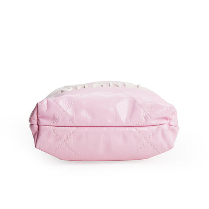 Chanel Mini 22 Bag Pink and White Ombre Calfskin White Hardware