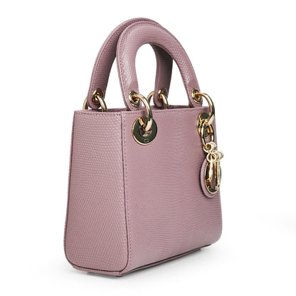Lady Dior Mini Lizard Leather Lilac