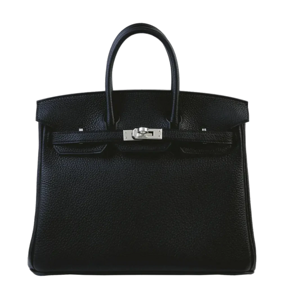 Birkin 25 Noir Togo Palladium Hardware Stamp K 2025
