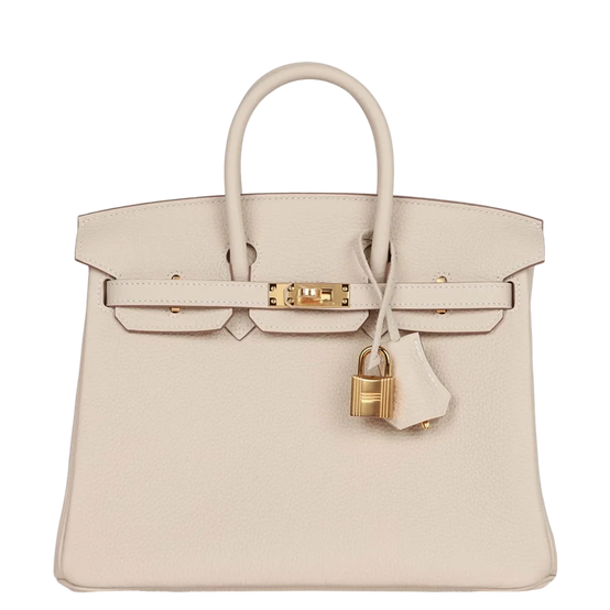 Birkin 25 Craie Togo Gold Hardware Stamp K 2025