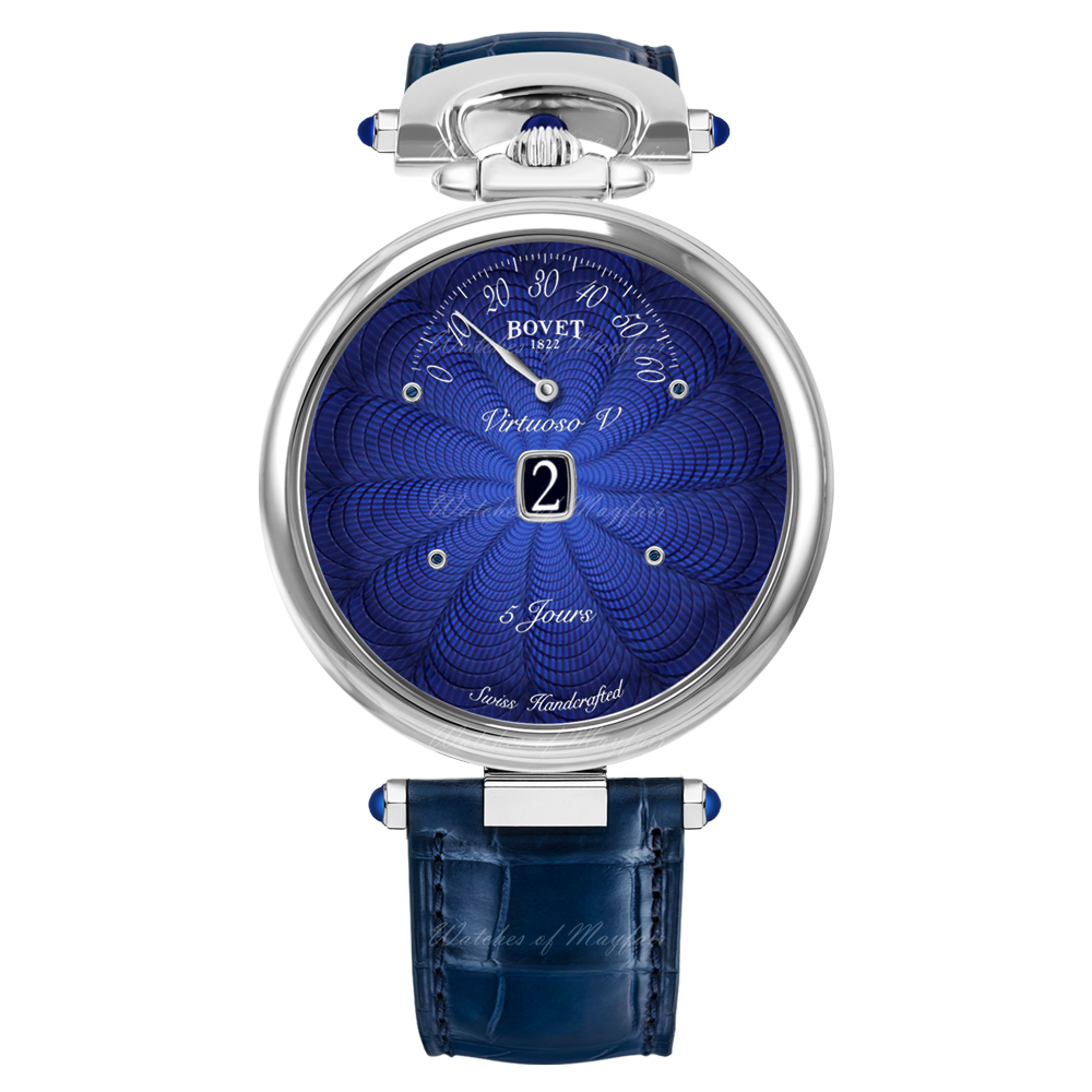 Amadeo Fleurier Virtuoso V White Gold Blue Guilloche Dial