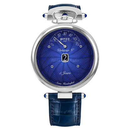 Amadeo Fleurier Virtuoso V White Gold Blue Guilloche Dial