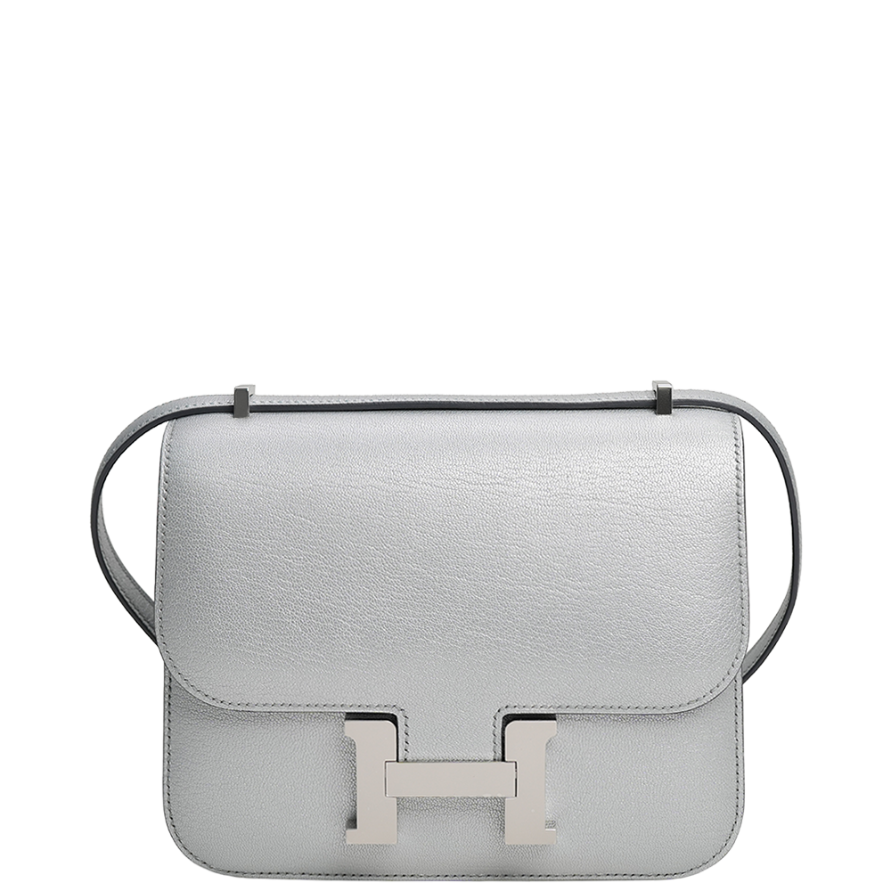 Constance 18 Mini Mirror Chèvre CHamkilight Argent Palladium Hardware Stamp K 2025
