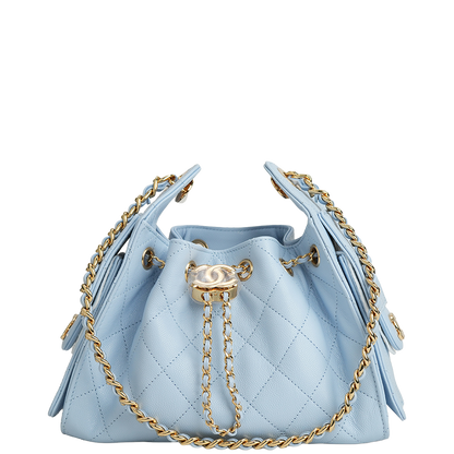 Chanel 25 Mini Caviar Leather Sky Blue