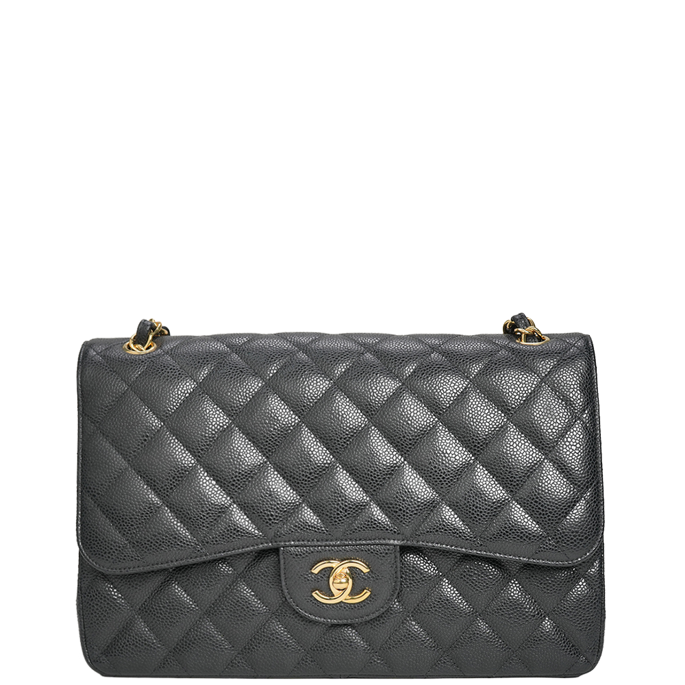 Double Flap Bag Jumbo Black