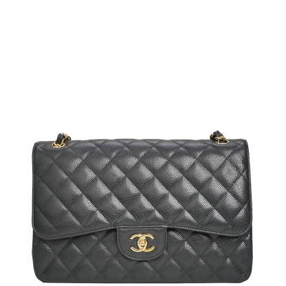 Double Flap Bag Jumbo Black