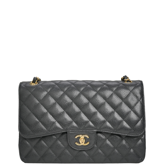 Double Flap Bag Jumbo Black