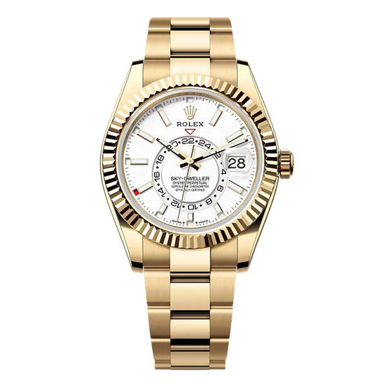 Oyster Perpetual Sky-Dweller Yellow Gold White Dial 42MM