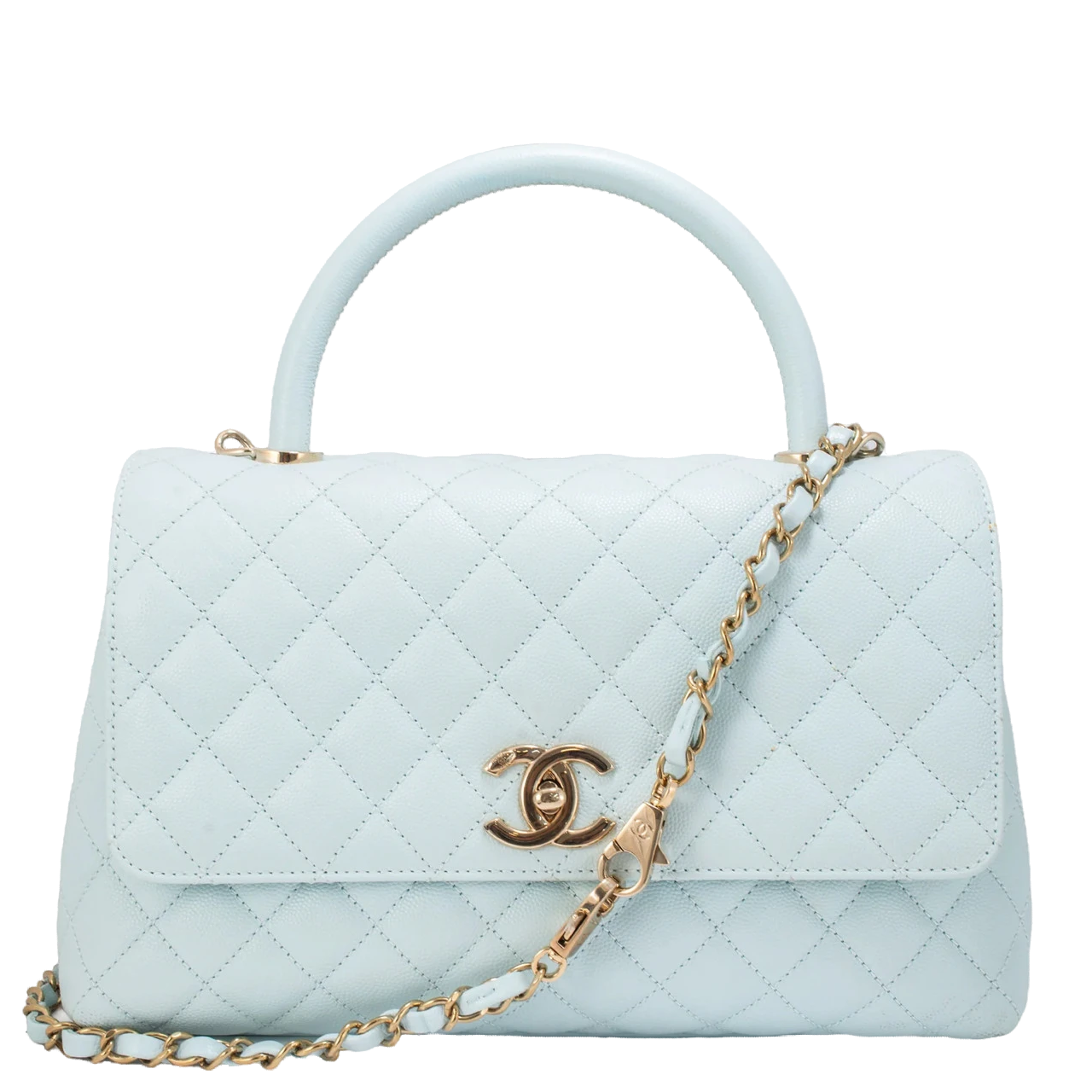 Coco Handle 29 Caviar Leather Sky Blue