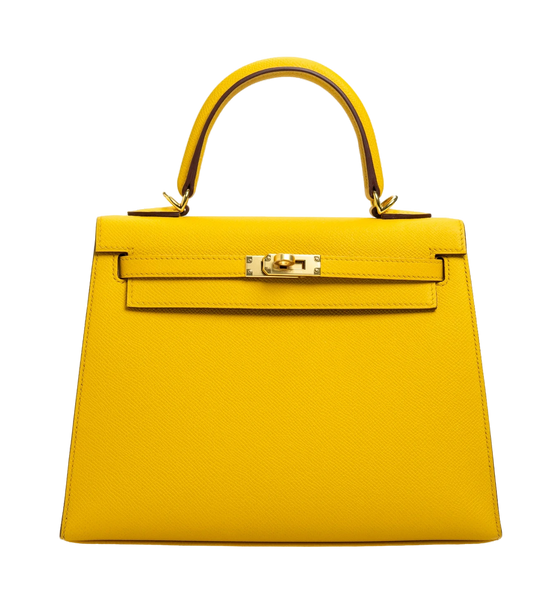 Kelly 25 Epsom Amber Gold Hardware Stamp Y 2020