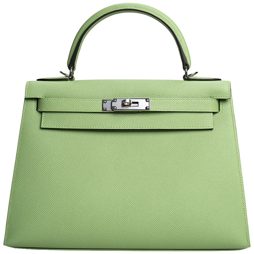 Kelly 28 Sellier Epsom Vert Criquet Palladium Hardware Stamp Z 2021