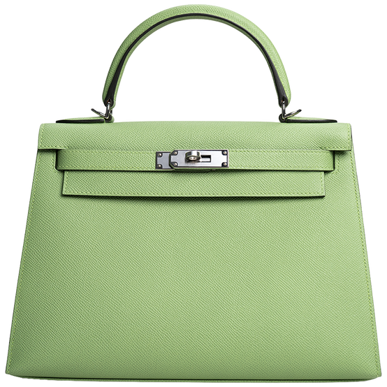 Kelly 28 Sellier Epsom Vert Criquet Palladium Hardware Stamp Z 2021