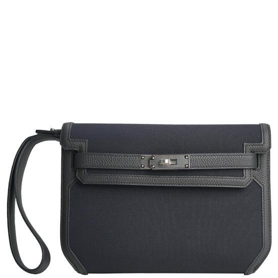 Kelly Depeches 25 Togo / Canvas Noir Palladium Hardware Stamp W 2024