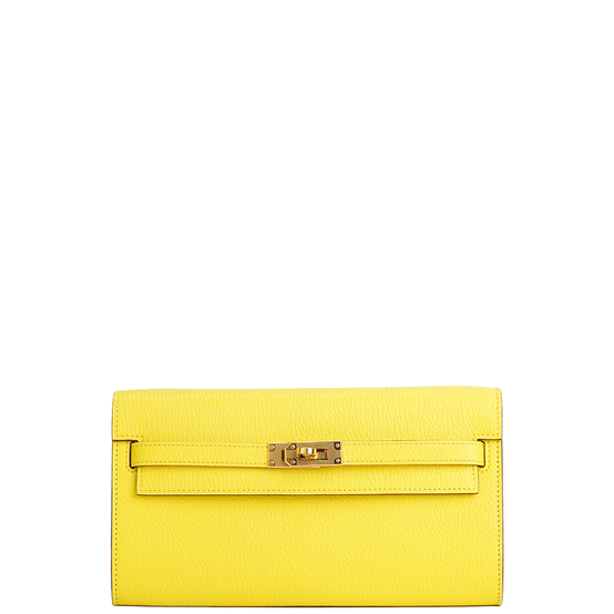 Kelly Classique To Go Wallet Jaune Citron