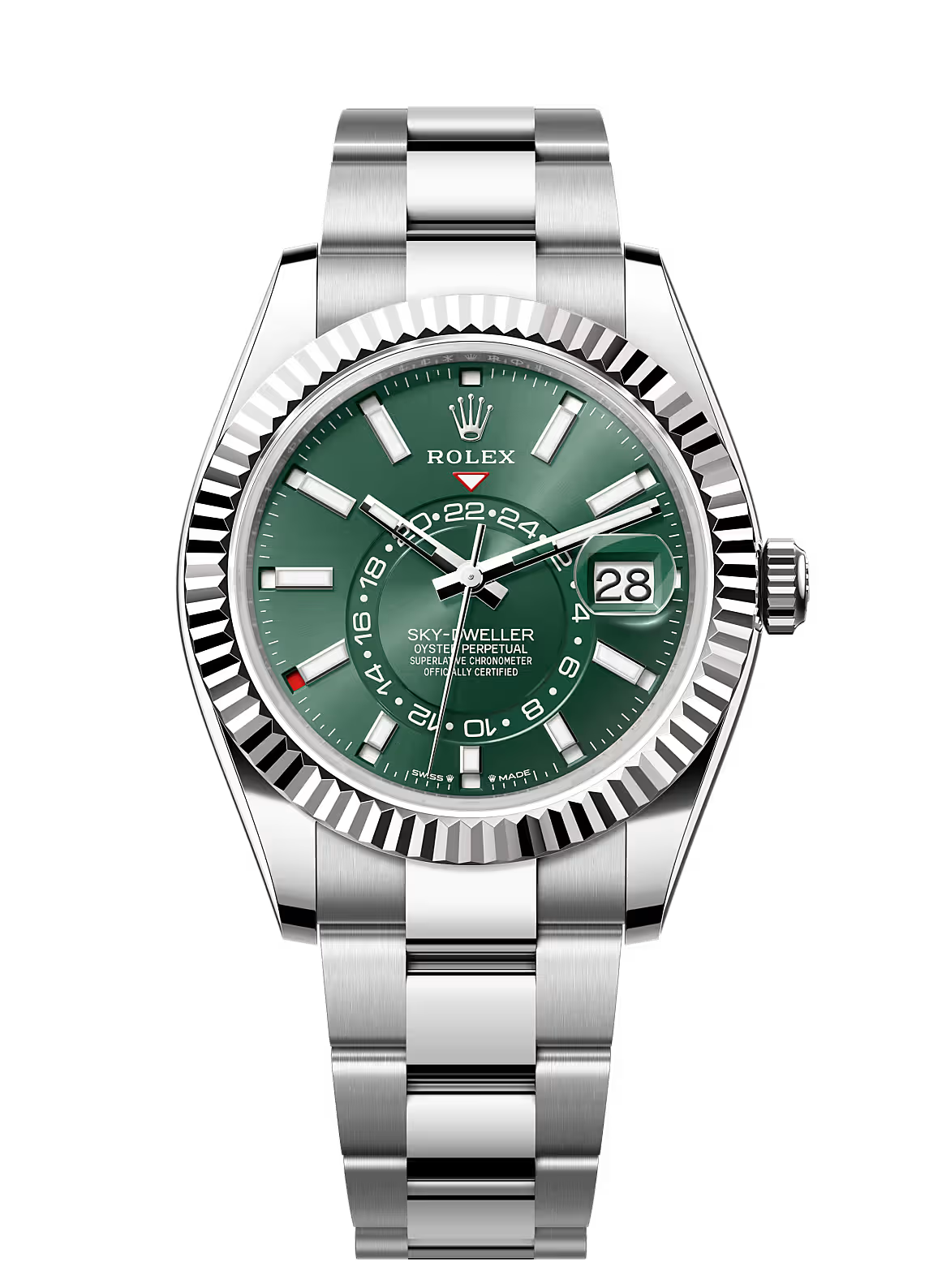 Sky-Dweller White Gold Oystersteel Mint Green Dial 42MM