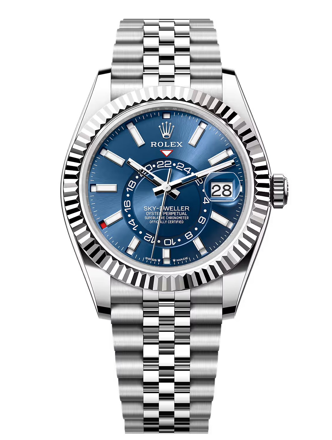 Oyster Perpetual Sky-Dweller White Gold & Oystersteel Blue Dial