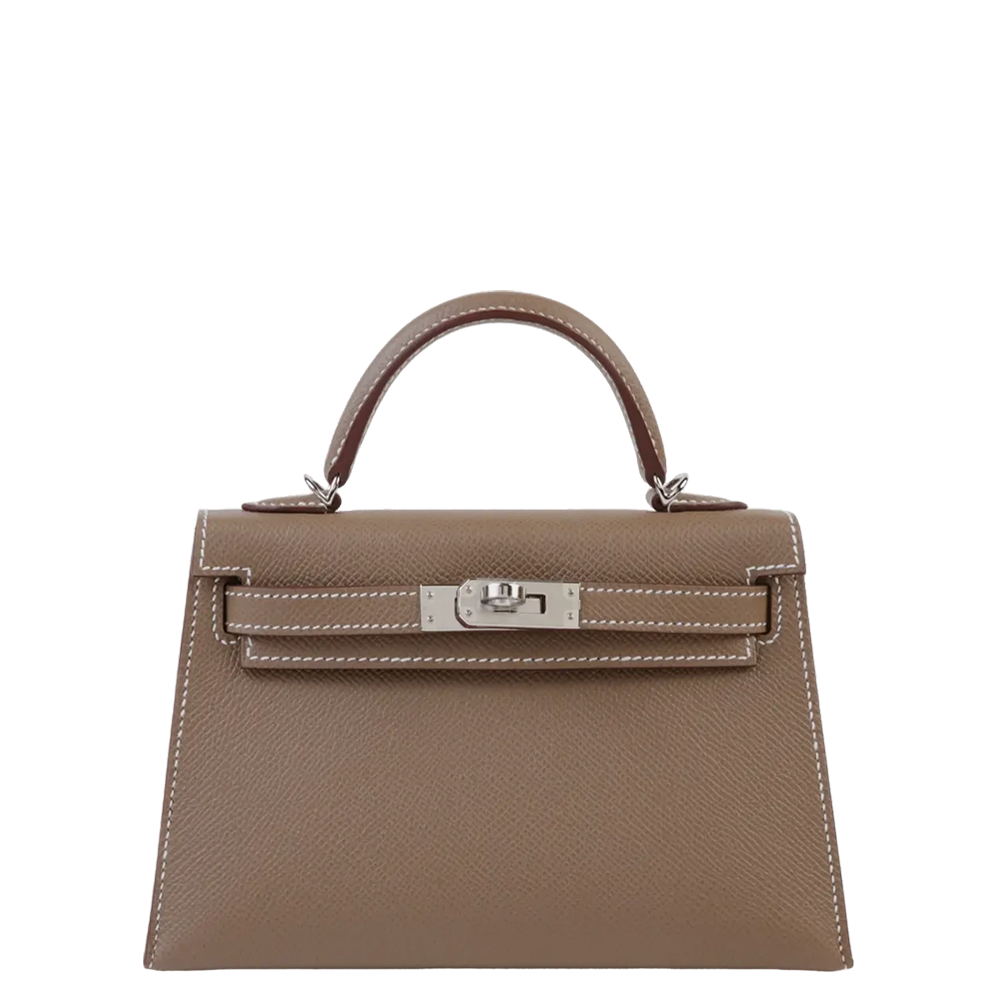 Mini Kelly II Etoupe Epsom Palladium Hardware Stamp K 2025