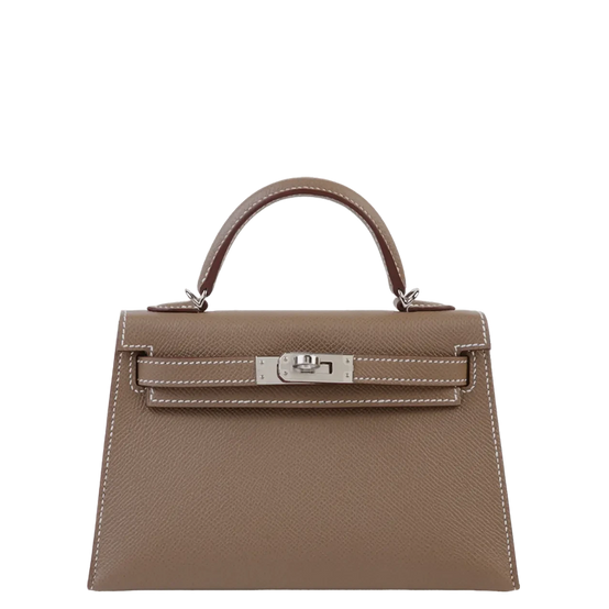Mini Kelly II Etoupe Epsom Palladium Hardware Stamp K 2025